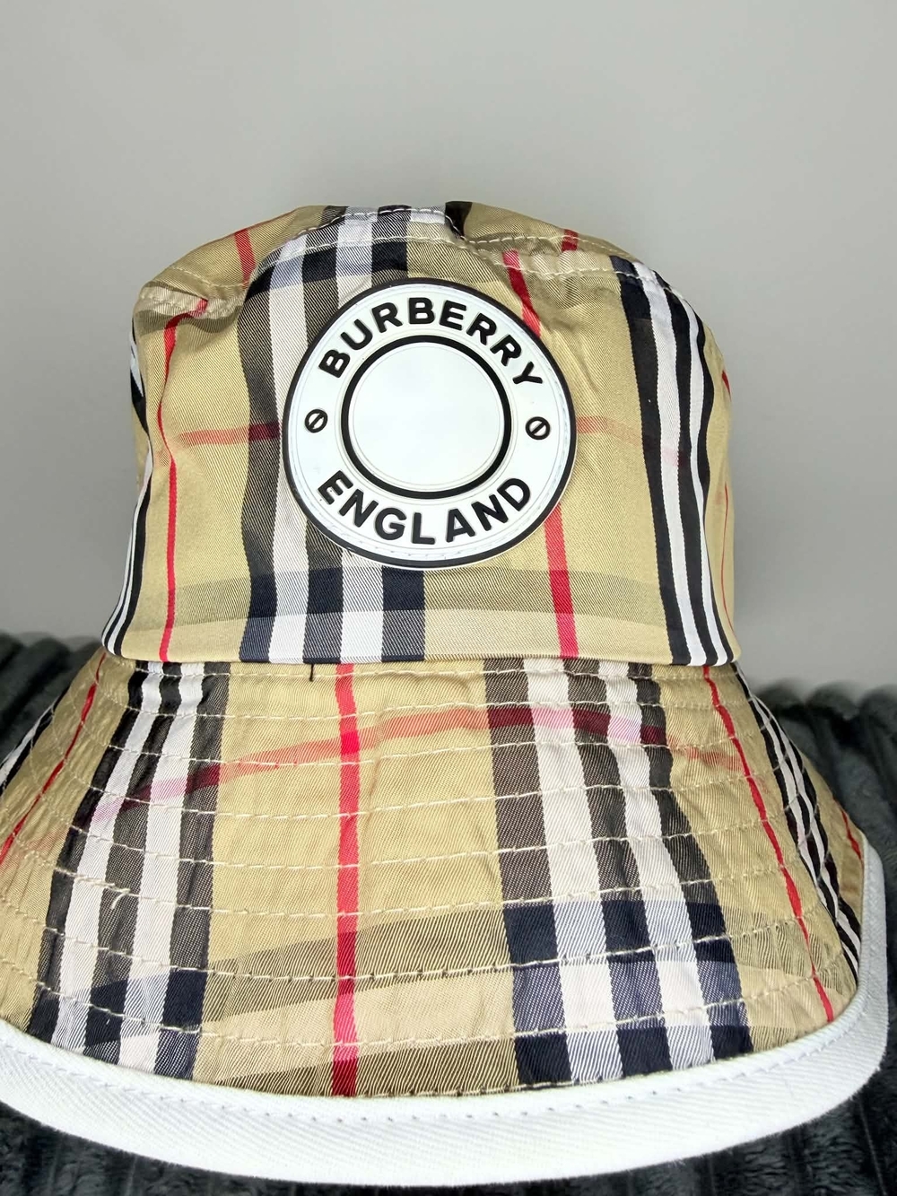 Burberry Kids Beige Nova Check Bucket Hat